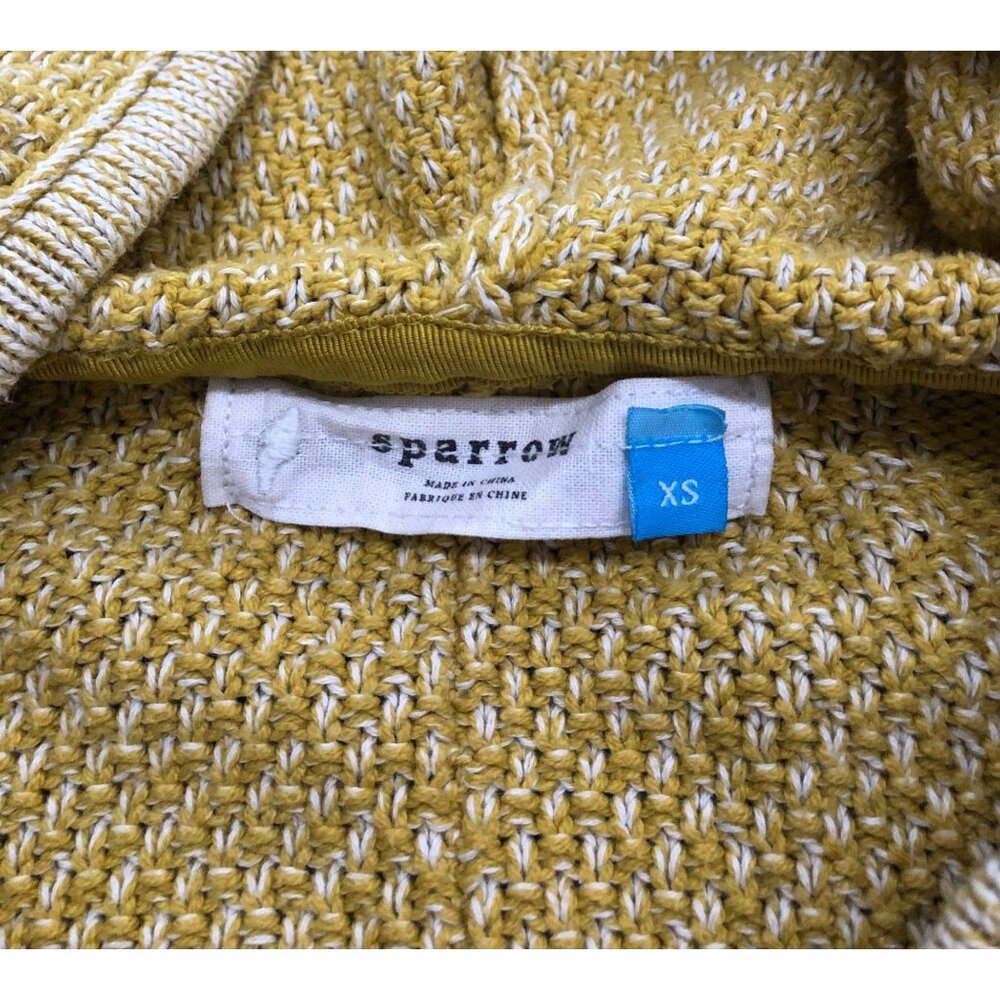 Anthropologie Sparrow Zip Up Hoodie Sweatshirt Yellow XS - Picture 2 of 6